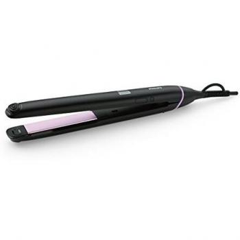 Philips BHS674/00 - Plancha de pelo, placas extra largas, ionica, control digital de temperatura 130º a 230º, negro