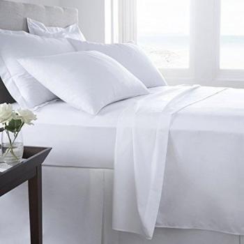 [hachette] 3PC 200TC [PLAIN WHITE/SUPER KING SIZE] 100% EGYPTIAN COTTON DUVET COVER BEDDING BED DUVET SET WITH PILLOWCASES 200 THREAD COUNT by Hachette