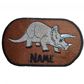 Diseño de bordado de diseño de dinosaurios diseño perzonalizable con nombre y tira de velcro para coser de texto en inglés/smagtron magnettechnik de texto en inglés/con el escudo del Bayern de parches para neumático de etiqueta, Sew on