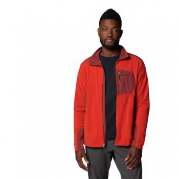 Forro polar Columbia Klamath Range Full Zip rojo intenso para hombre, talla S, color Sail Red/Spice