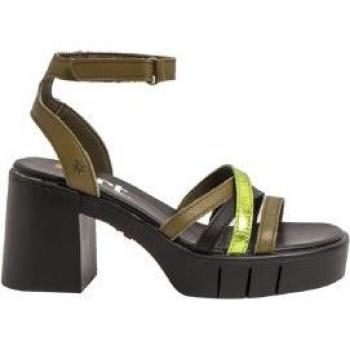 Sandalias de Piel 1993 Eivissa verde con altura de tacón de 8 cm para mujer