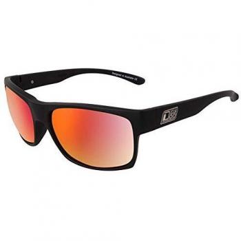 Dirty Dog Furnace Polarized Sunglasses - Satin Black/Grey & Red Fusion