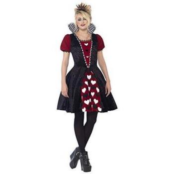 Smiffy's - Disfraz deluxe de Reina Roja, color negro