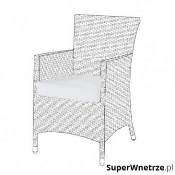 Conjunto de 8 fundas de cojín para sillas de jardín, tejido blanco crema, 47 x 47 x 10 cm