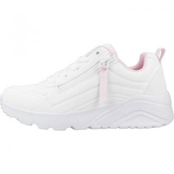 Zapatillas Niña Skechers Uno Lite - Easy Zip, color blanco (WHT), deportivas con cierre fácil