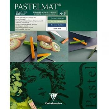 Bloc de Dibujo Pastelmat No. 5 - 360g, 24x30 cm, 12 Hojas Assortidas