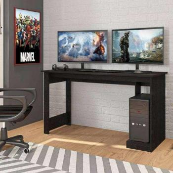 Mesa Gamer Nero 136 cm Color Negro para Estudio y Oficina