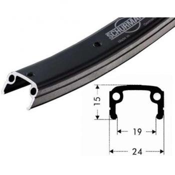 Schürmann Fahrradfelge-2046102900 Llanta de Bicicleta, Unisex Adulto, Negro, Talla única