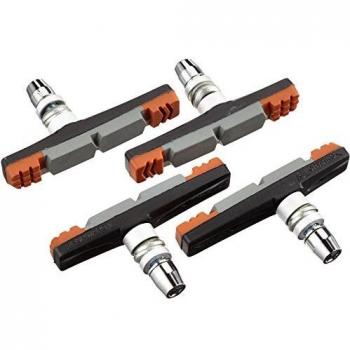XLC Bremsschuhe Cartridge V-Brake Bs-v10 4er Set 72 Mm Zapatas de Freno, Unisex Adulto, Aspecto de Carbono