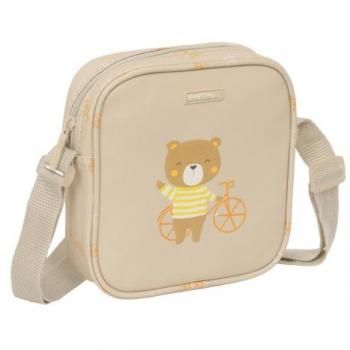 Bolso Bandolera Safta Oso Beige 16 x 18 x 4 cm