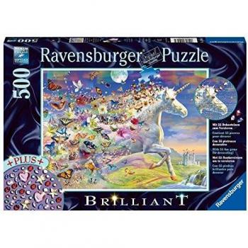 Ravensburger Puzzle, Puzzle 500 Piezas, Unicornio y sus Mariposas, Puzzles para Adultos, Puzzle Unicornio, Rompecabezas Ravensburger de Alta Calidad