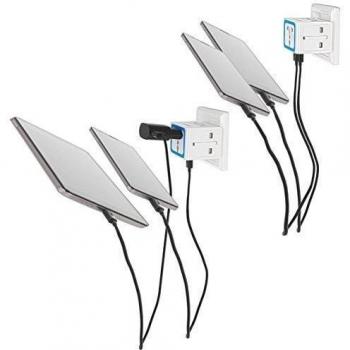 Minadax® Todo En Un Adaptador De Viaje | 2x Cargador De Alimentación USB Con 2100mA | Para Teléfonos Inteligentes y Tabletas | Adaptador De Viaje Para UE, USA, AUS, UK
