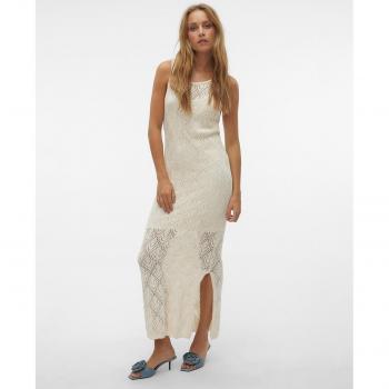Vestido largo sin mangas diseño crochet
