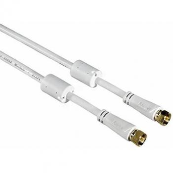 Cable coaxial SAT Hama F-F vergoldado 1,5 m 100 dB