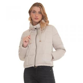 Beige Recycled Nylon Short Jacket for Women - Size 4