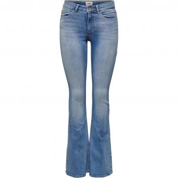 Only Women's Light Blue Denim Bootcut Flared Jeans - ONLBLUSH Tai467, Size L/34