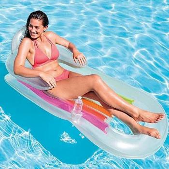 Sofá Inflable Intex King Kool Lounge 160 x 85 cm con Brazos y Respaldo