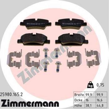 Pastillas de freno ZIMMERMANN 25980.165.2