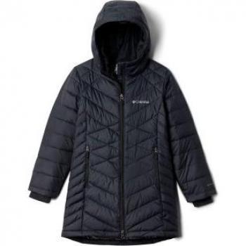 Chaqueta larga Columbia Heavenly negra para niños