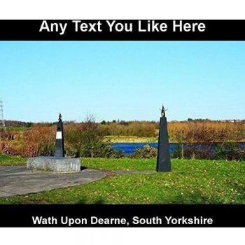 Dearne Wath construida en, South de personalizado de tu propio cuadrado decorativa con frase en inglés Yorkshire