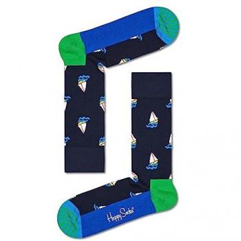 Calcetines Felices Navegar - Blanco, Amarillo, Azul, Turquesa, Verde - Talla: 36-40 Unisex