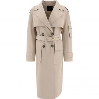 Beige Technical Gabardine Women's Trench Coat by Pinko - Size 38