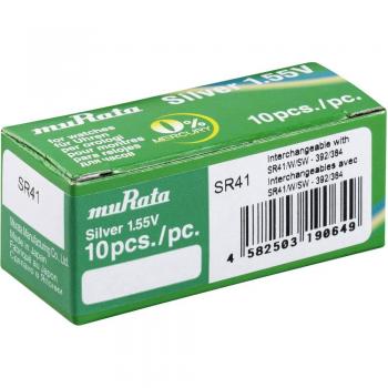 Batería de botón Murata 384/392 - 1.55V - Paquete de 10 unidades - Óxido de plata 45 mAh