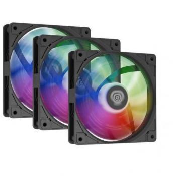 Ventilador Genesis Oxal 120 ARGB Negro - Pack de 3 Unidades