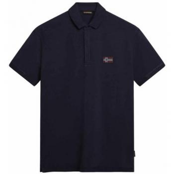 Napapijri Ebea 2 Short Sleeve Pique Polo Shirt for Men - Navy Blue - 2XL