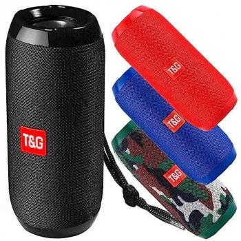Altavoz Bluetooth Portátil Inalámbrico USB con Subwoofer para Exteriores, Estéreo Envolvente, Soporte FM y Radio, Resistente al Agua IPX5, Micrófono con Cancelación de Ruido y Pot