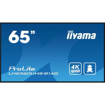 Iiyama ProLite TE6568MIS-B1AG 65 Interactive Digital Easel, 3840x2160 UHD, VA Panel, LED Backlit, Wi-Fi, 500 cd/m² Brightness, 4