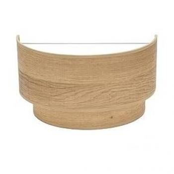 Aplique Doble Smile 1xe27 Madera Clara 17x30x15 Cm - Diseño Moderno