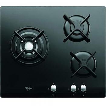 Whirlpool - Placa de gas AKT 404/NB, 3 zonas de cocción, potencia 4000W