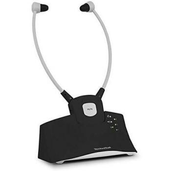 TechniSat STEREOMAN ISI 2 - Auriculares inalámbricos estéreo inalámbricos para televisores y Equipos de música con estación de Carga, Color Negro