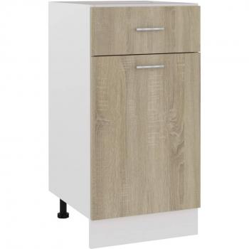 Armario Inferior con Cajón de Madera Ingenierizada Color Roble Sonoma 40x46x81,5 cm