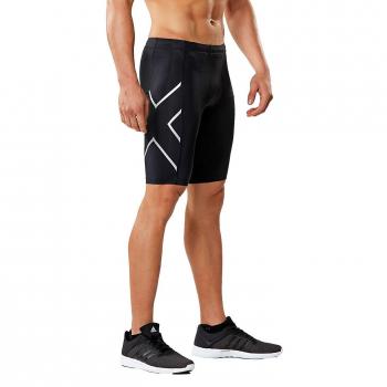 2XU Core Compression Shorts, Size S, Black/Silver, Male