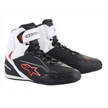 Alpinestars Faster-3 Motorcycle Shoes Black-White-Red Size 45