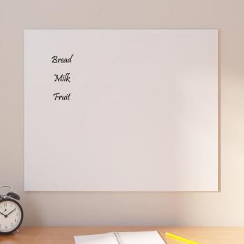 Pizarra magnética de pared vidrio templado blanco 60x50 cm