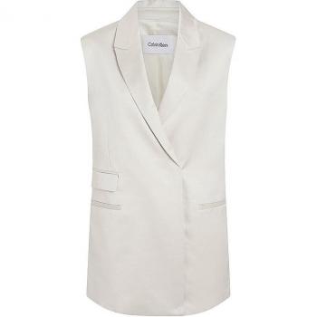 CALVIN KLEIN Women's Beige Suit Vest, Size XS