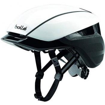 bollé Messenger Premium Cascos Ciclismo, Unisex Adulto, White Black Shiny, Medium 54-58 cm