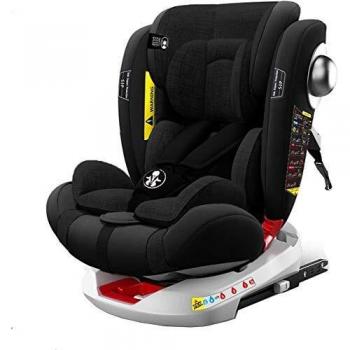 Babify onboard silla de coche giratoria 360 z grupos 0123 reclinable contramarcha hasta grupo 1 black edition