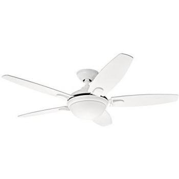 Ventilador de Techo Hunter Contempo con Luz Blanco y Roble Claro