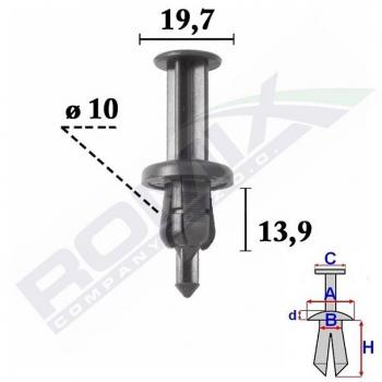 Pinza para tapicería y clip de parachoques ROMIX ROM C70343, herramienta multifuncional, fabricada en plástico resistente, diseño ergonómico para un mejor agarre, ideal para la instalación y remoción de tapicer