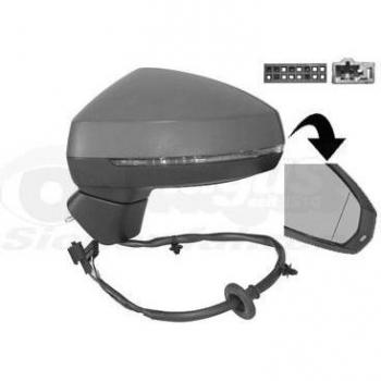 Espejo retrovisor VAN WEZEL 0337817, tipo: espejo retrovisor, características: diseñado para vehículos, incluye soporte de montaje, acabado en negro, ajuste manual o eléctrico (según el modelo), vidrio convexo para mayor