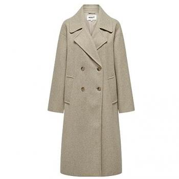 Only Wembley Women's Oversized Coat in Beige and Weathered Teak