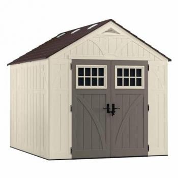 Suncast Tremont 8' x 10' Plastic Garden Storage Shed with Apex Roof and Floor Kit