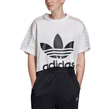 adidas tee Camiseta de Manga Corta, Mujer, White, 40