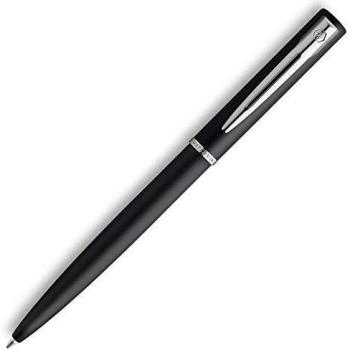Waterman Graduate Allure bolígrafo, lacado negro, punta mediana, tinta azul, estuche de regalo