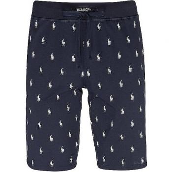 Polo Ralph Lauren Slim Fit Cotton Sleep Shorts with Pony Print in Cruise Navy, Size Small