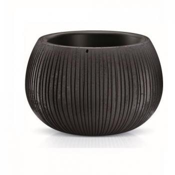 PROSPERPLAST BETON BOWL de plástico con depósito en color Cemento, 11 x 14,4 x 14,4 cms.